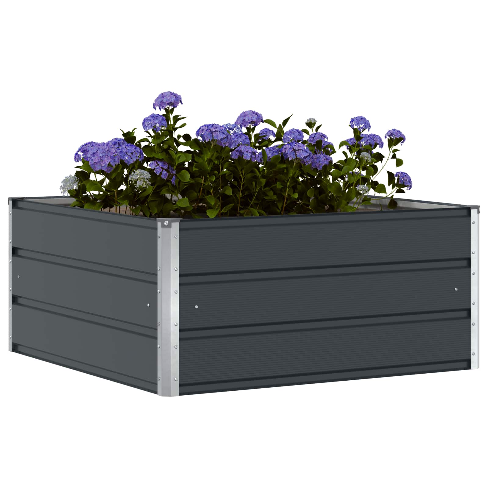 Jardinera Antracita 100 x 100 x 45 cm Acero