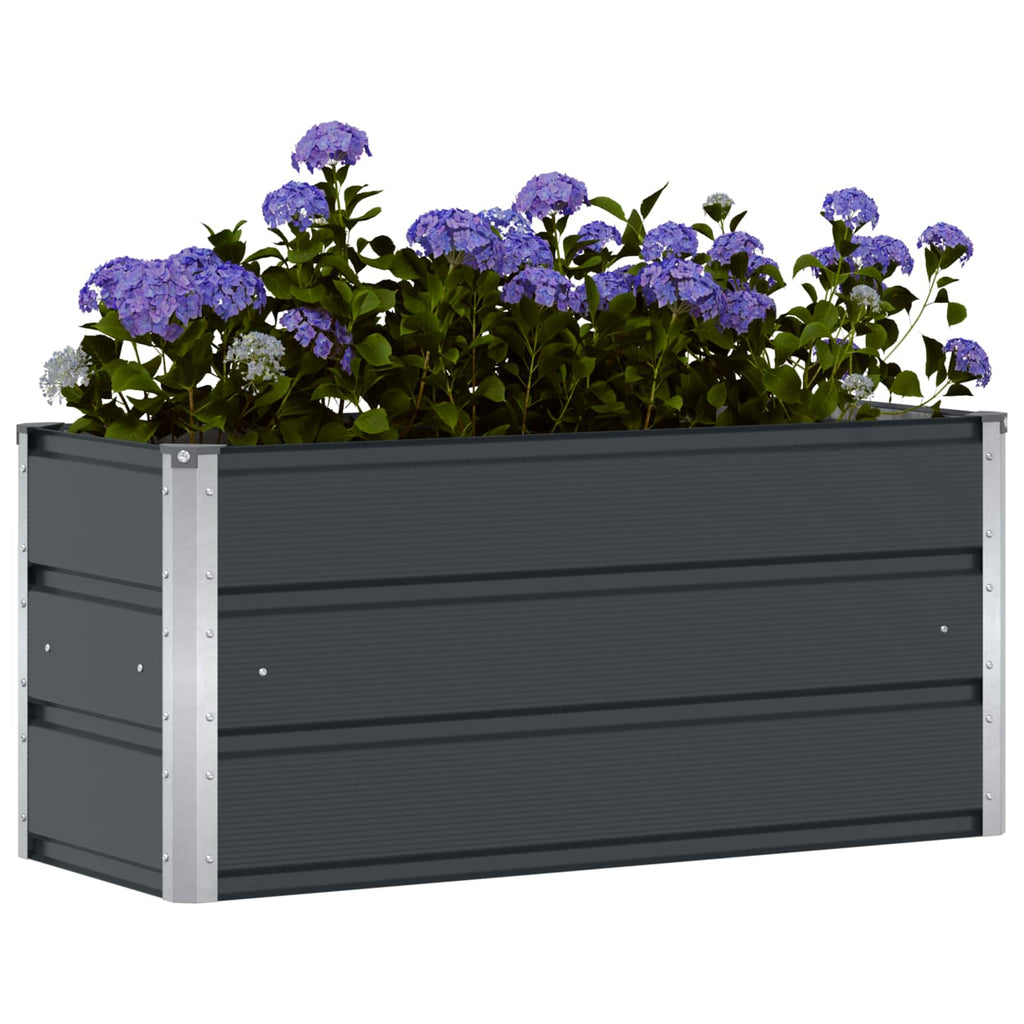 Jardinera Antracita 100 x 40 x 45 cm Acero