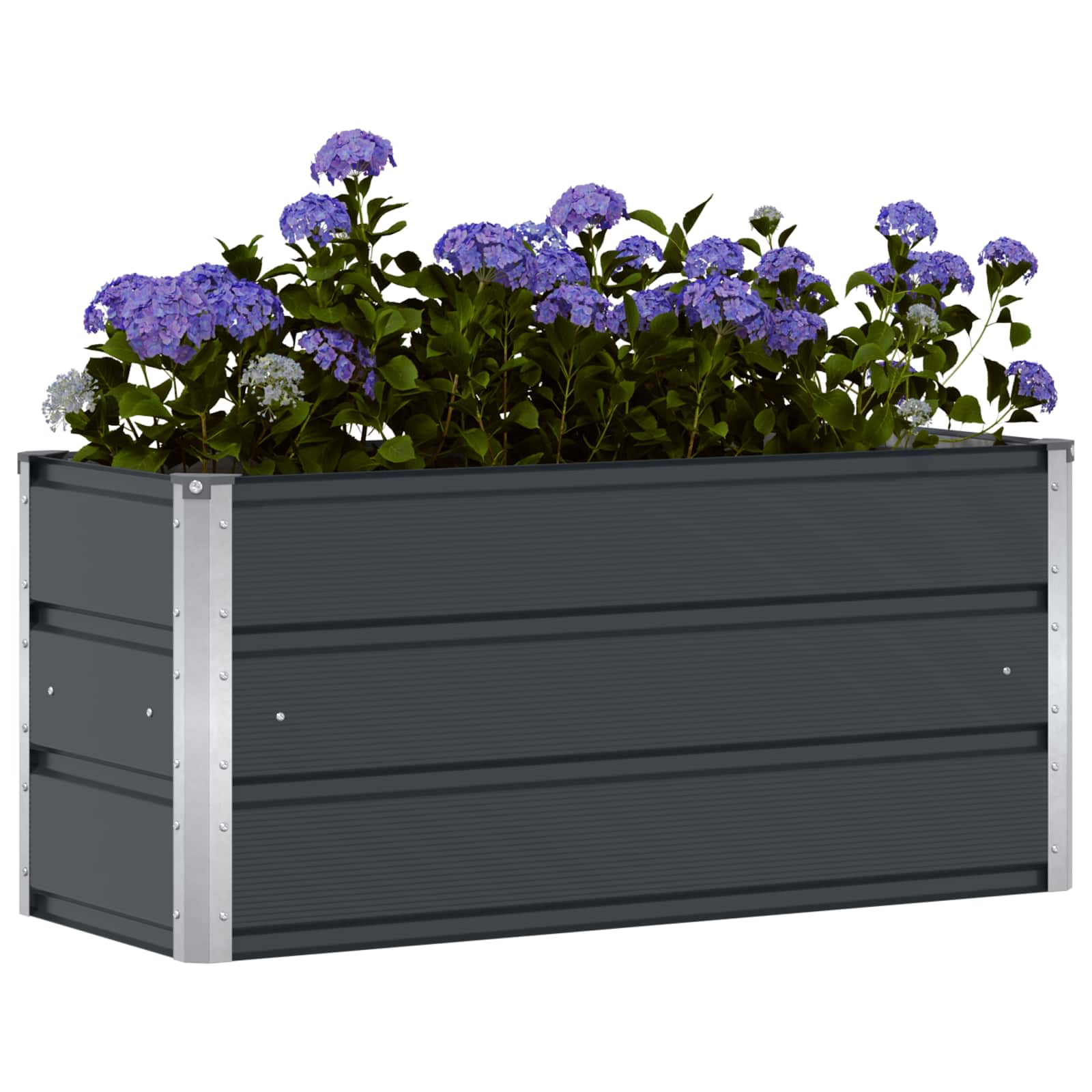Jardinera Antracita 100 x 40 x 45 cm Acero