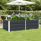 Floreira Antracite 160 x 80 x 45 cm Aço