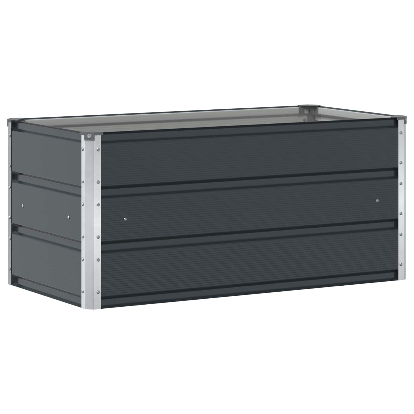 Jardinera Antracita 100 x 50 x 45 cm Acero Galvanizado