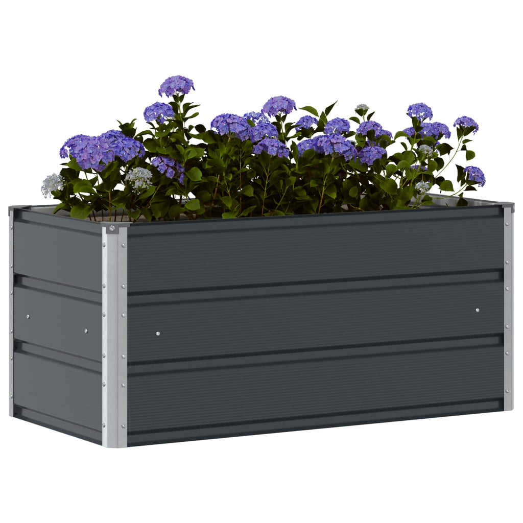 Jardinera Antracita 100 x 50 x 45 cm Acero Galvanizado
