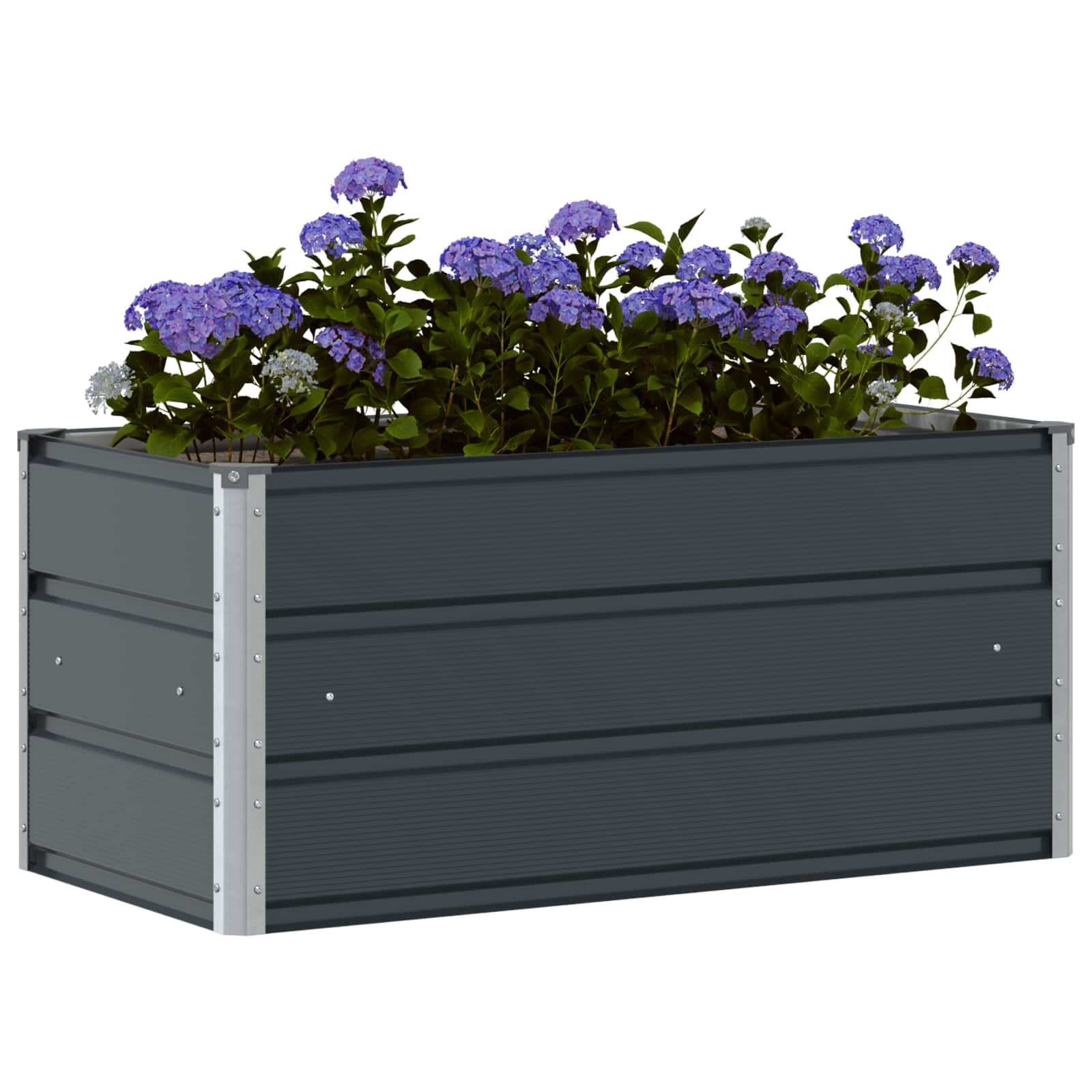 Jardinera Antracita 100 x 50 x 45 cm Acero Galvanizado