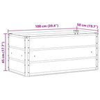 Jardinera Antracita 100 x 50 x 45 cm Acero Galvanizado
