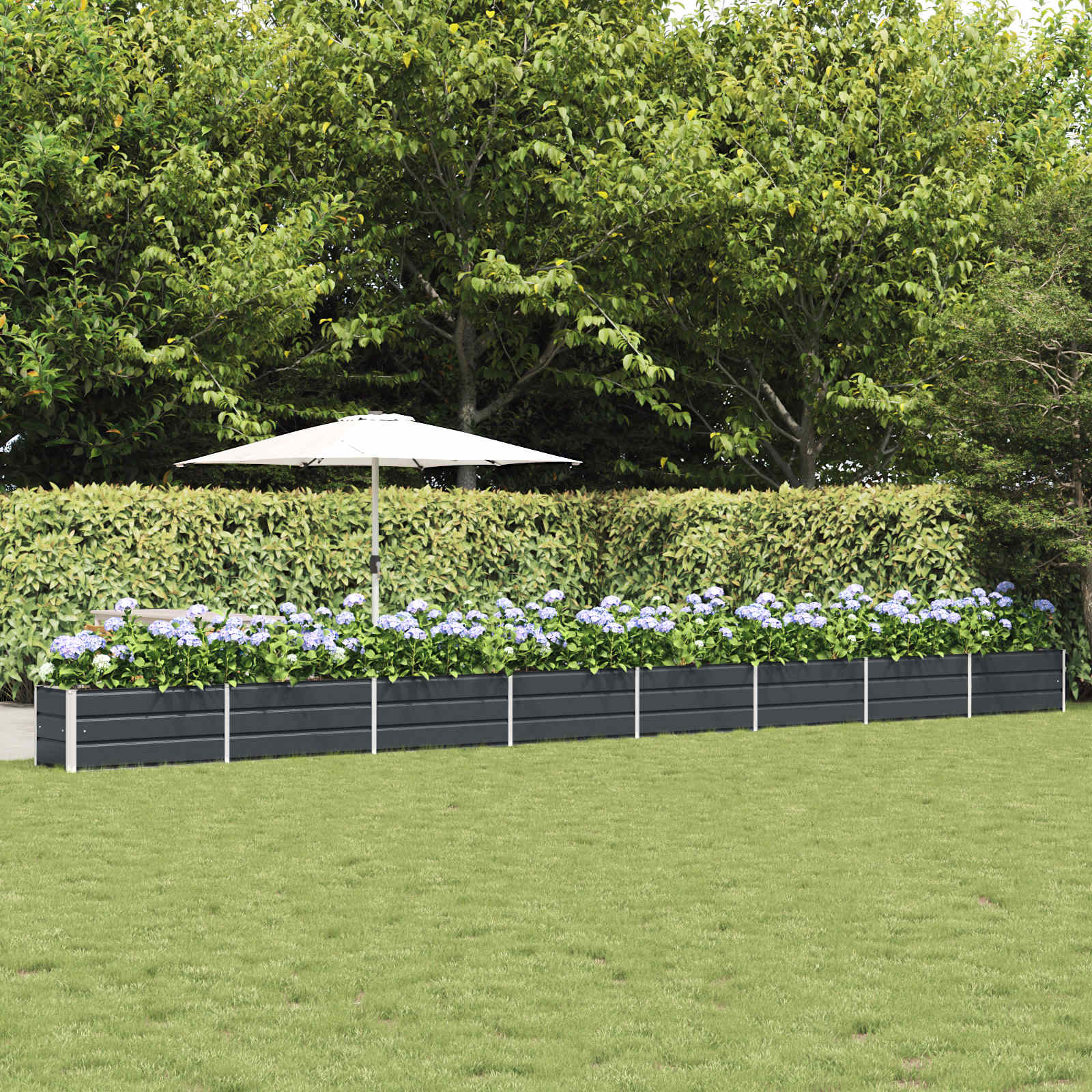Jardinera Antracita 100 x 50 x 45 cm Acero Galvanizado