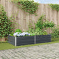 Floreira Antracite 195 x 100 x 45 cm Aço Galvanizado