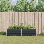 Jardinera Antracita 195 x 100 x 45 cm Acero Galvanizado