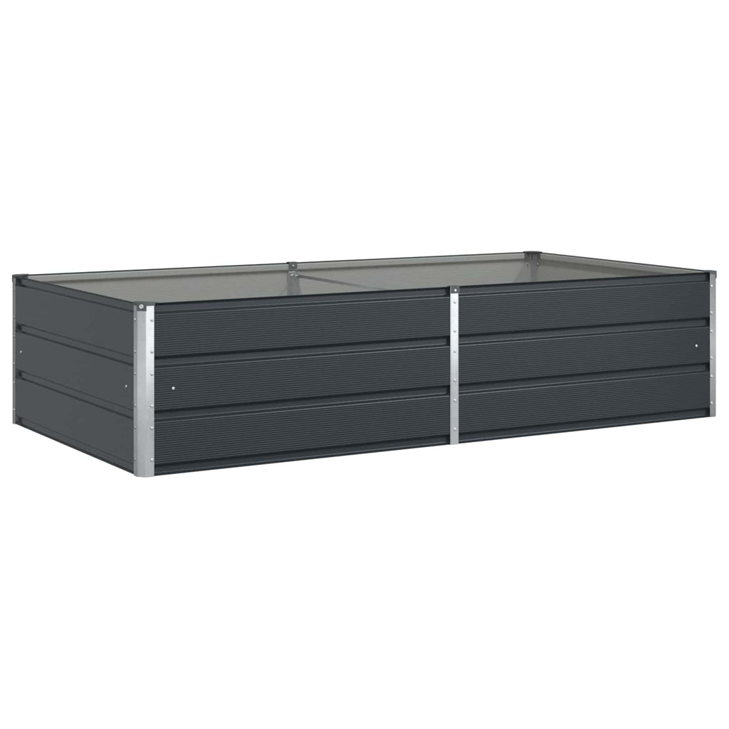 Jardinera Antracita 195 x 100 x 45 cm Acero Galvanizado