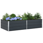 Jardinera Antracita 195 x 100 x 45 cm Acero Galvanizado