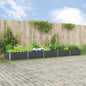 Floreira Antracite 195 x 100 x 45 cm Aço Galvanizado