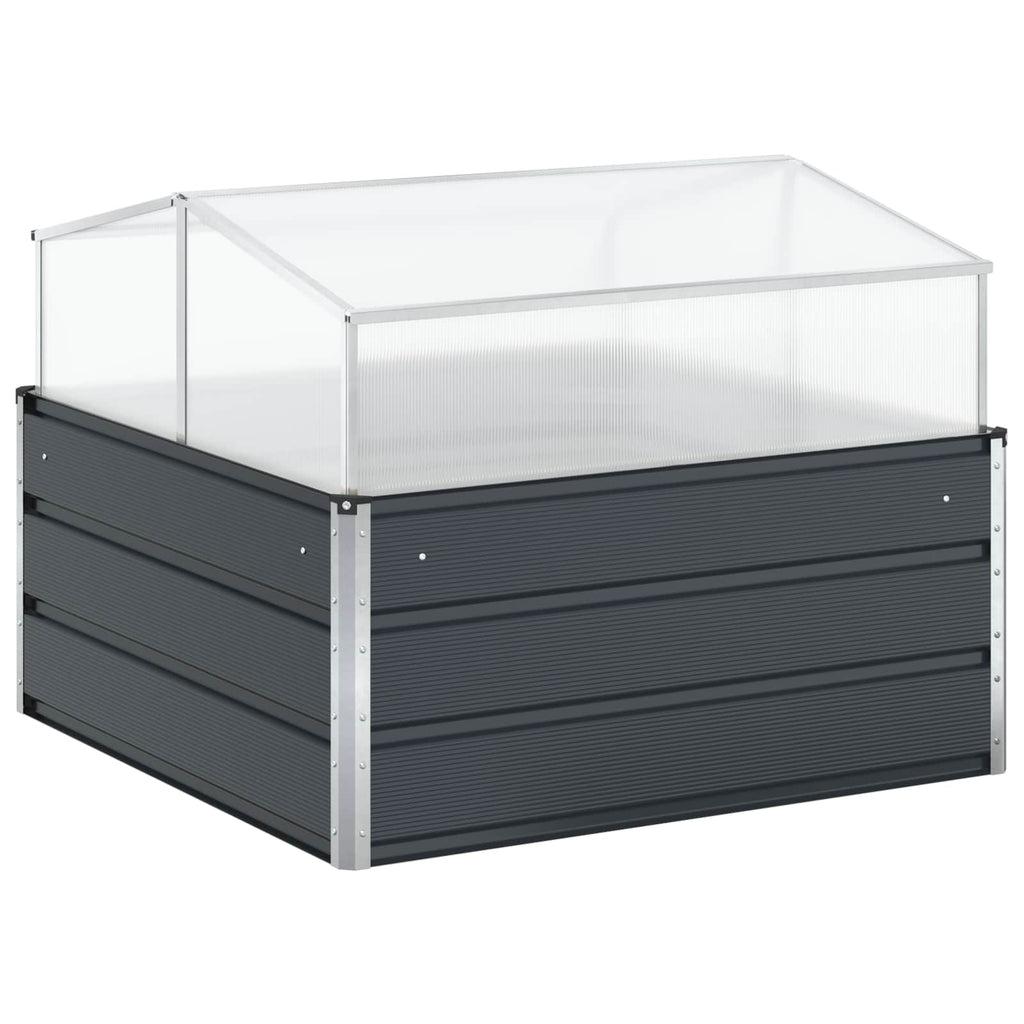Jardinera Antracita 100 x 100 x 77 cm Acero Galvanizado