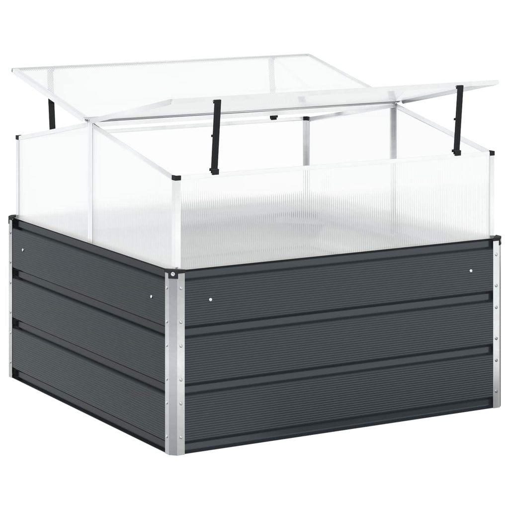 Jardinera Antracita 100 x 100 x 77 cm Acero Galvanizado