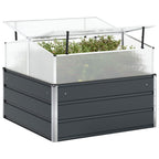 Jardinera Antracita 100 x 100 x 77 cm Acero Galvanizado