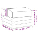 Jardinera Antracita 100 x 100 x 77 cm Acero Galvanizado