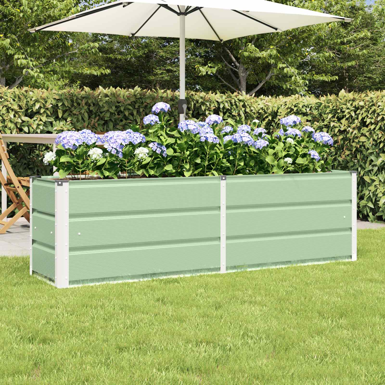 Jardinera Antracita 100 x 40 x 45 cm Acero
