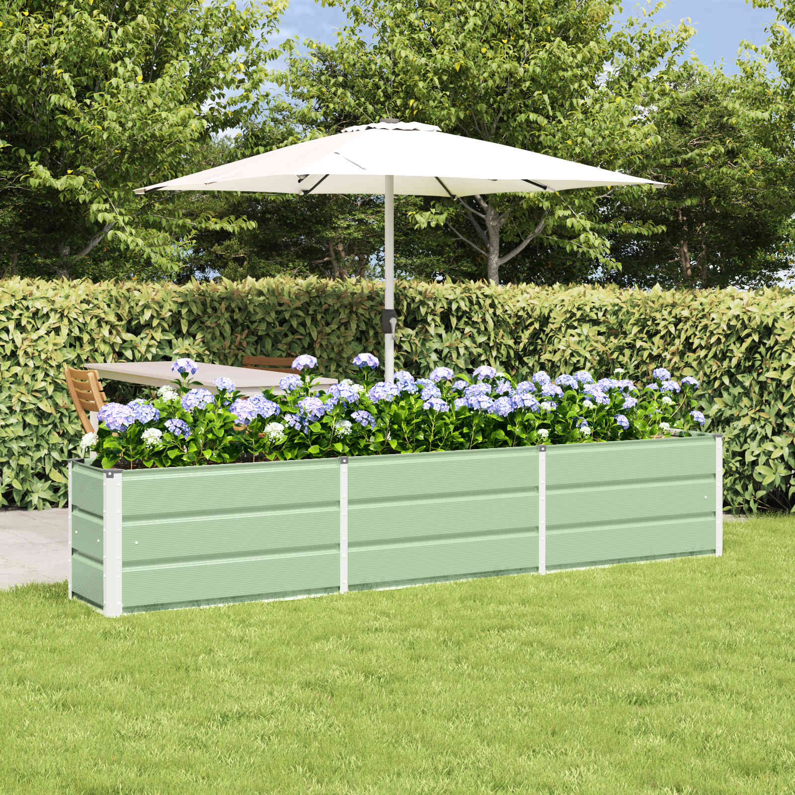 Jardinera Antracita 100 x 40 x 45 cm Acero