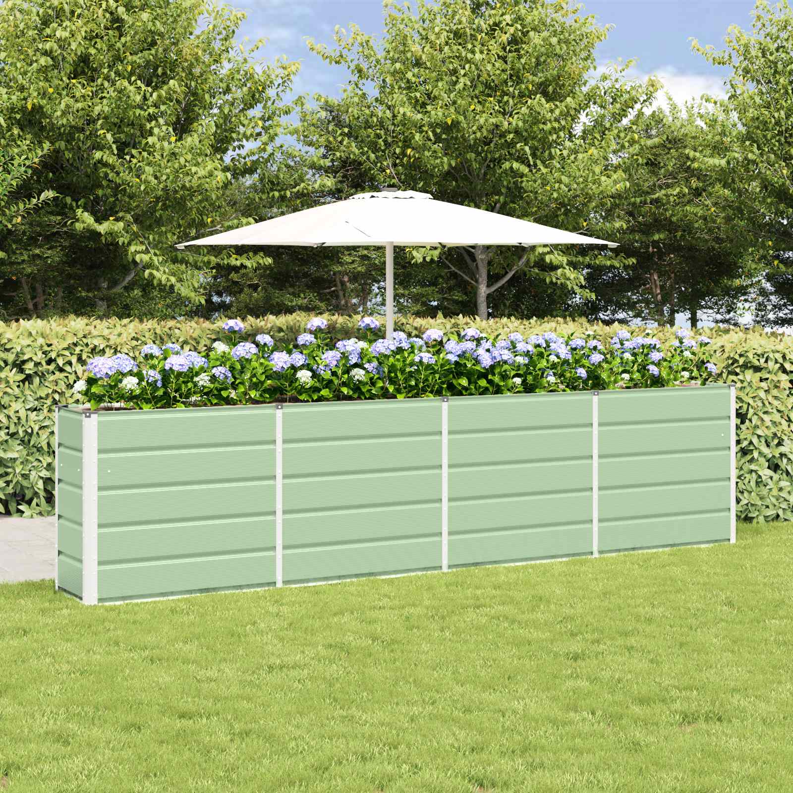 Jardinera Antracita 100 x 40 x 45 cm Acero