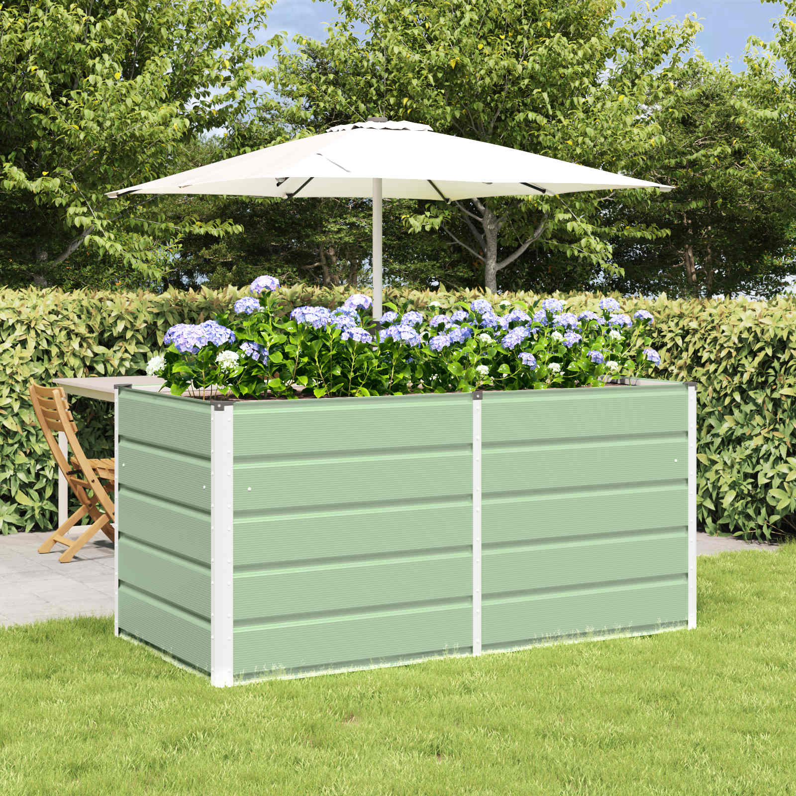 Jardinera Antracita 160 x 80 x 45 cm Acero