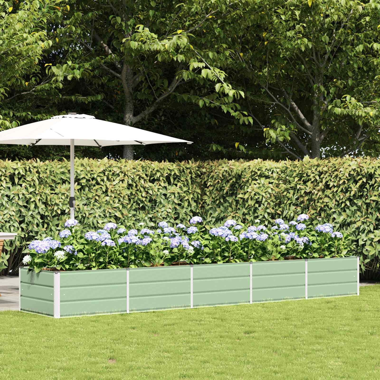 Jardinera Antracita 160 x 80 x 45 cm Acero