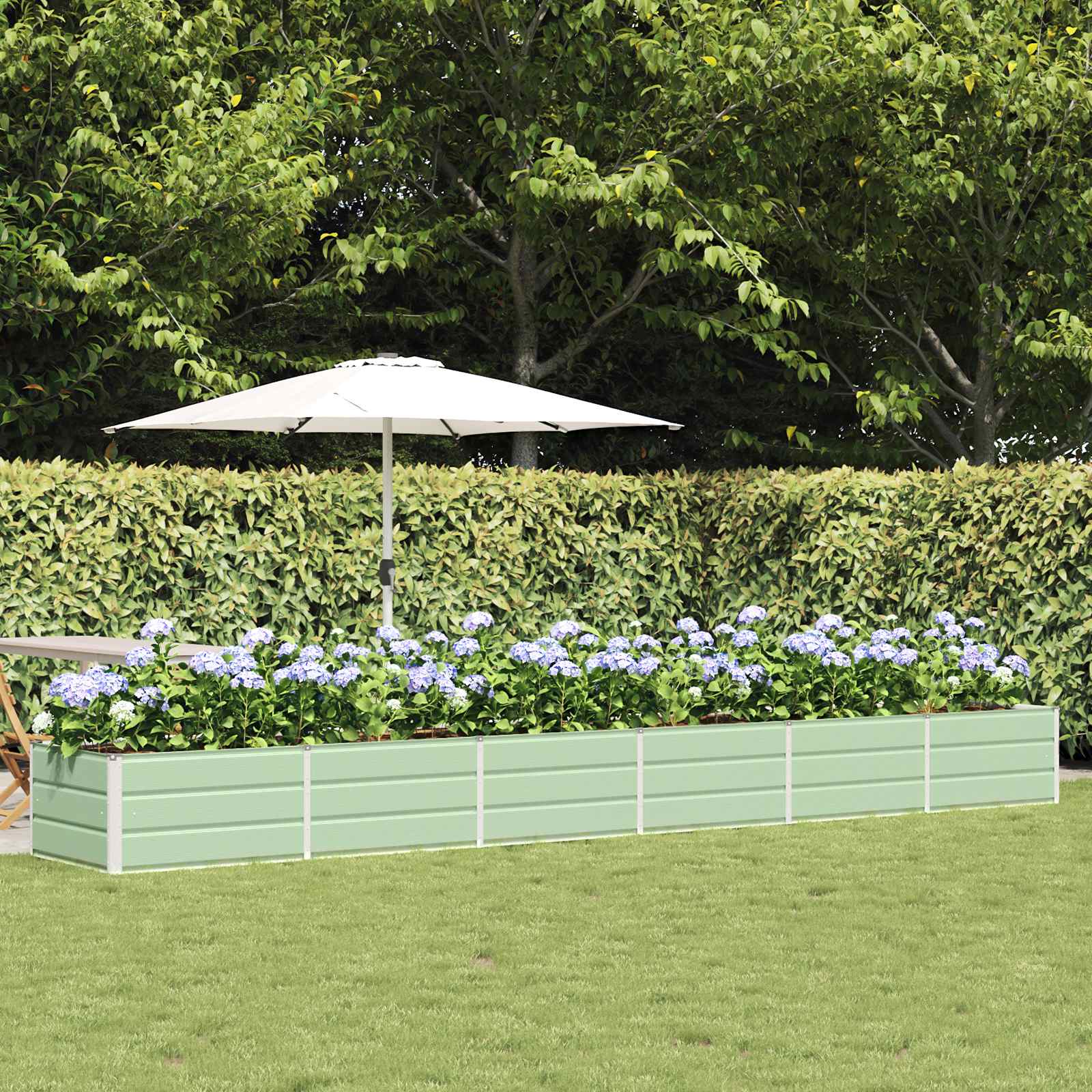 Jardinera Antracita 160 x 80 x 45 cm Acero