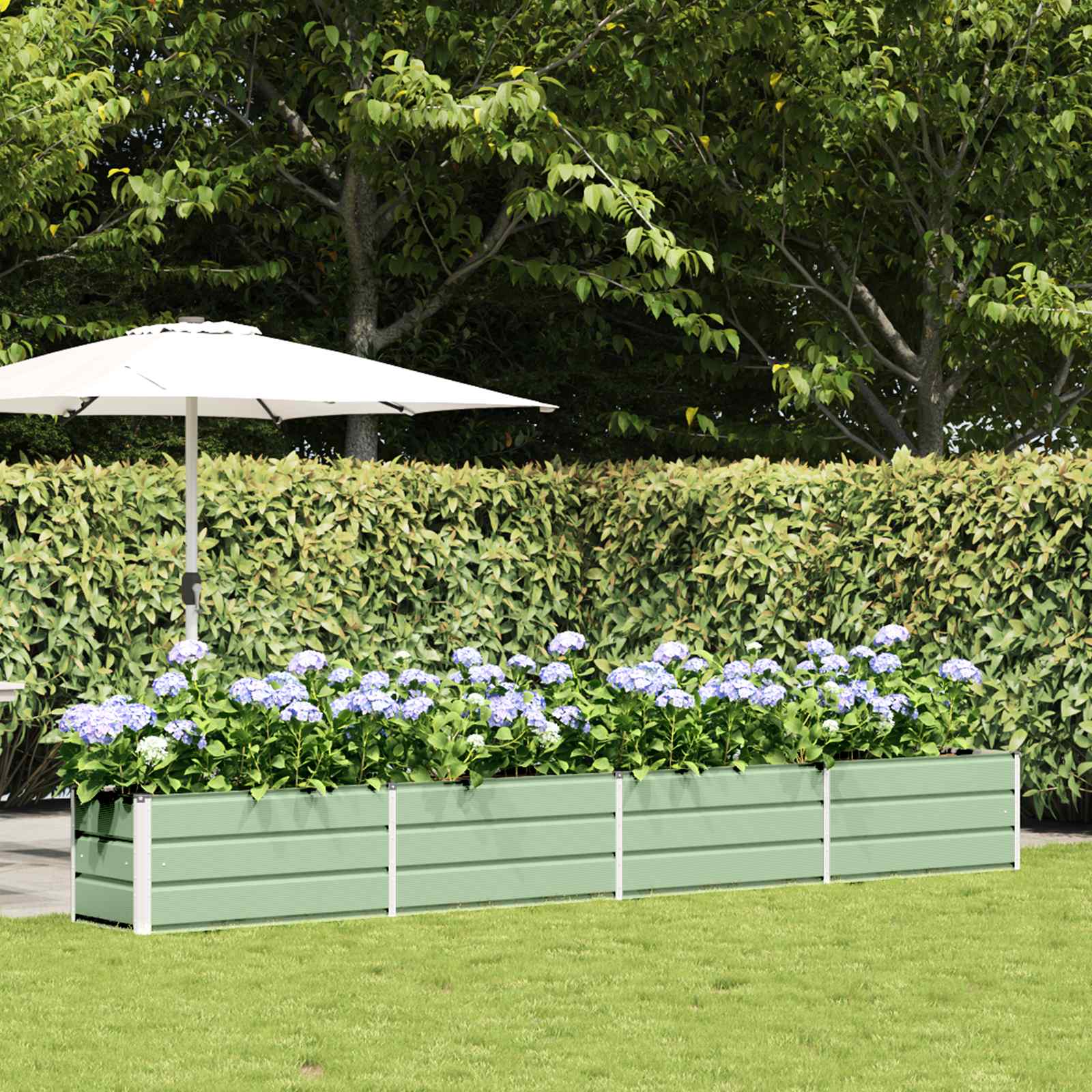 Jardinera Antracita 100 x 50 x 45 cm Acero Galvanizado