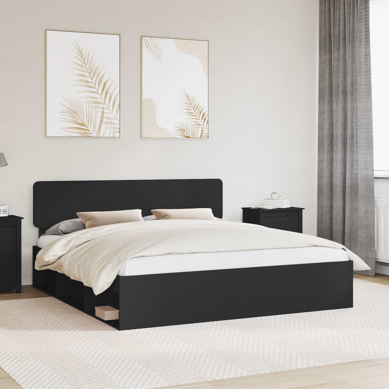 Estrutura de cama 100 x 200 cm Madeira de pinho maciço