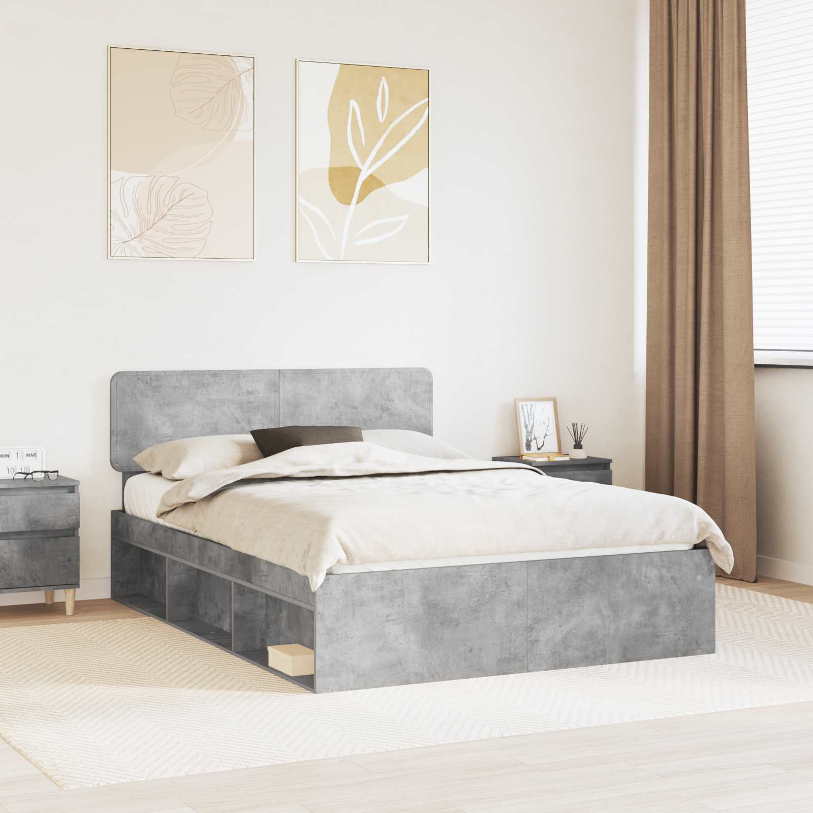 Estrutura de cama 100 x 200 cm Madeira de pinho maciço