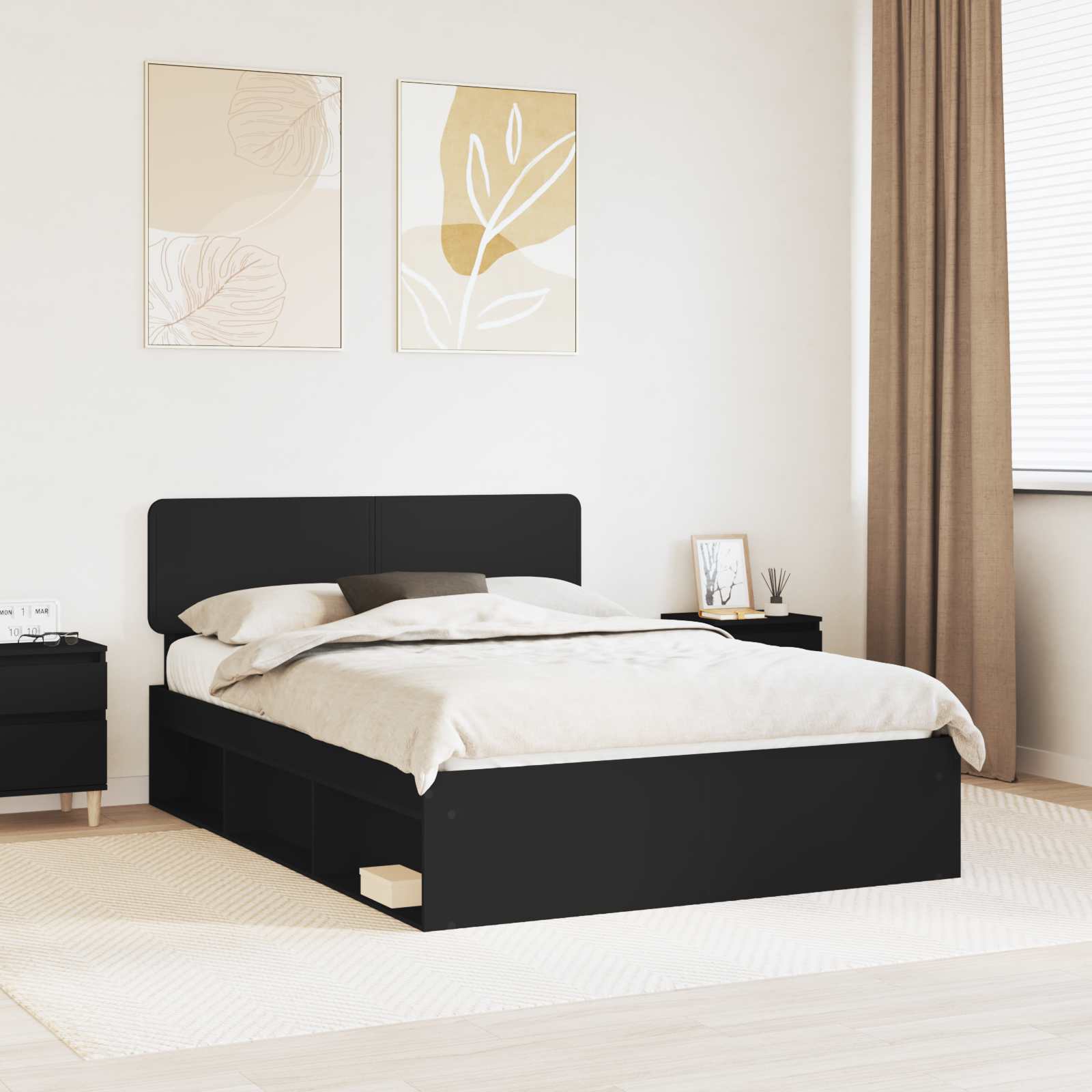 Estrutura de cama 100 x 200 cm Madeira de pinho maciço
