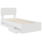 Estructura de cama con cajón 100 x 200 cm Madera de ingeniería