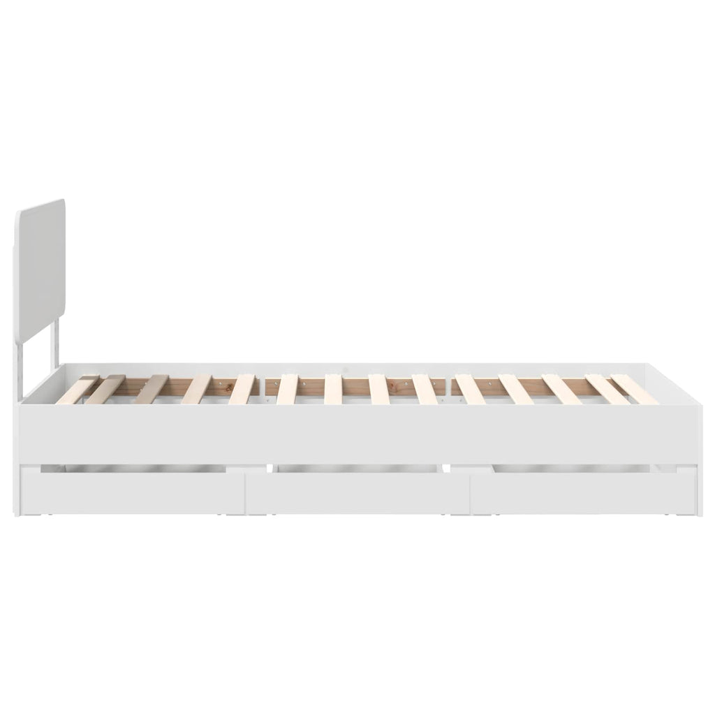 Estructura de cama con cajón 100 x 200 cm Madera de ingeniería