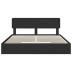 Cama con almacenamiento Negro 200 x 200 cm Madera de ingeniería