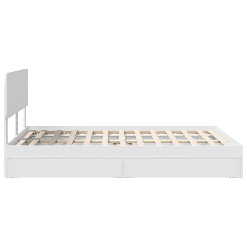 Cama con almacenamiento 160 x 200 cm Madera de ingeniería