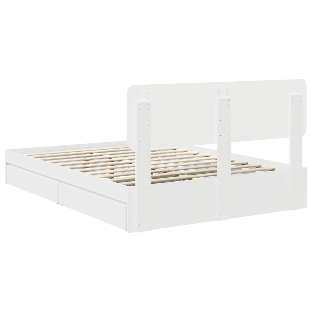 Cama con almacenamiento 150 x 200 cm Madera de ingeniería