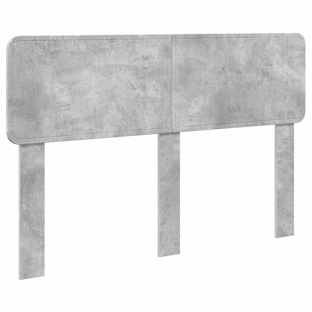 Cama con almacenamiento con cabecera Gris Concreto 150 x 200 cm