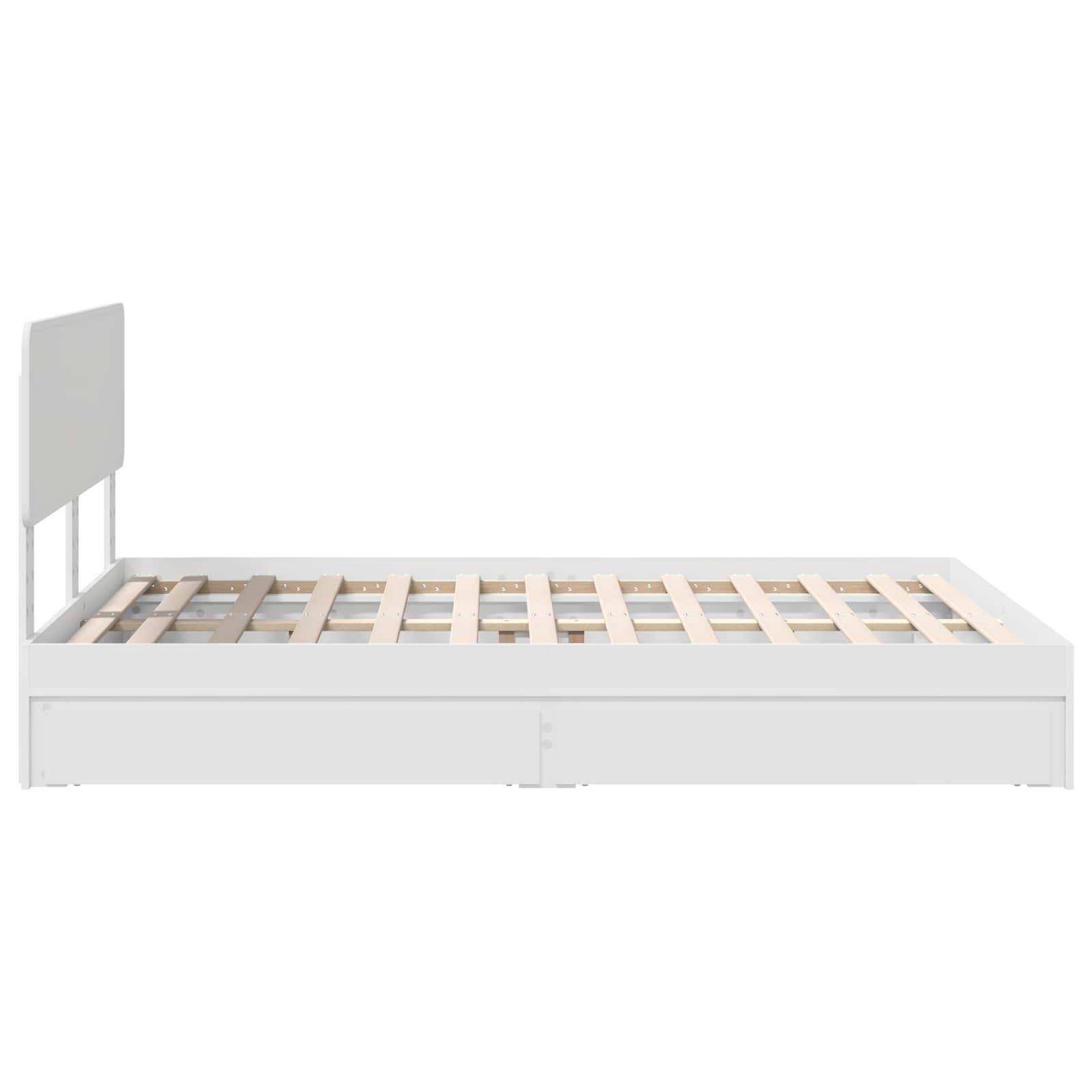 Cama con almacenamiento 140 x 200 cm Madera de ingeniería