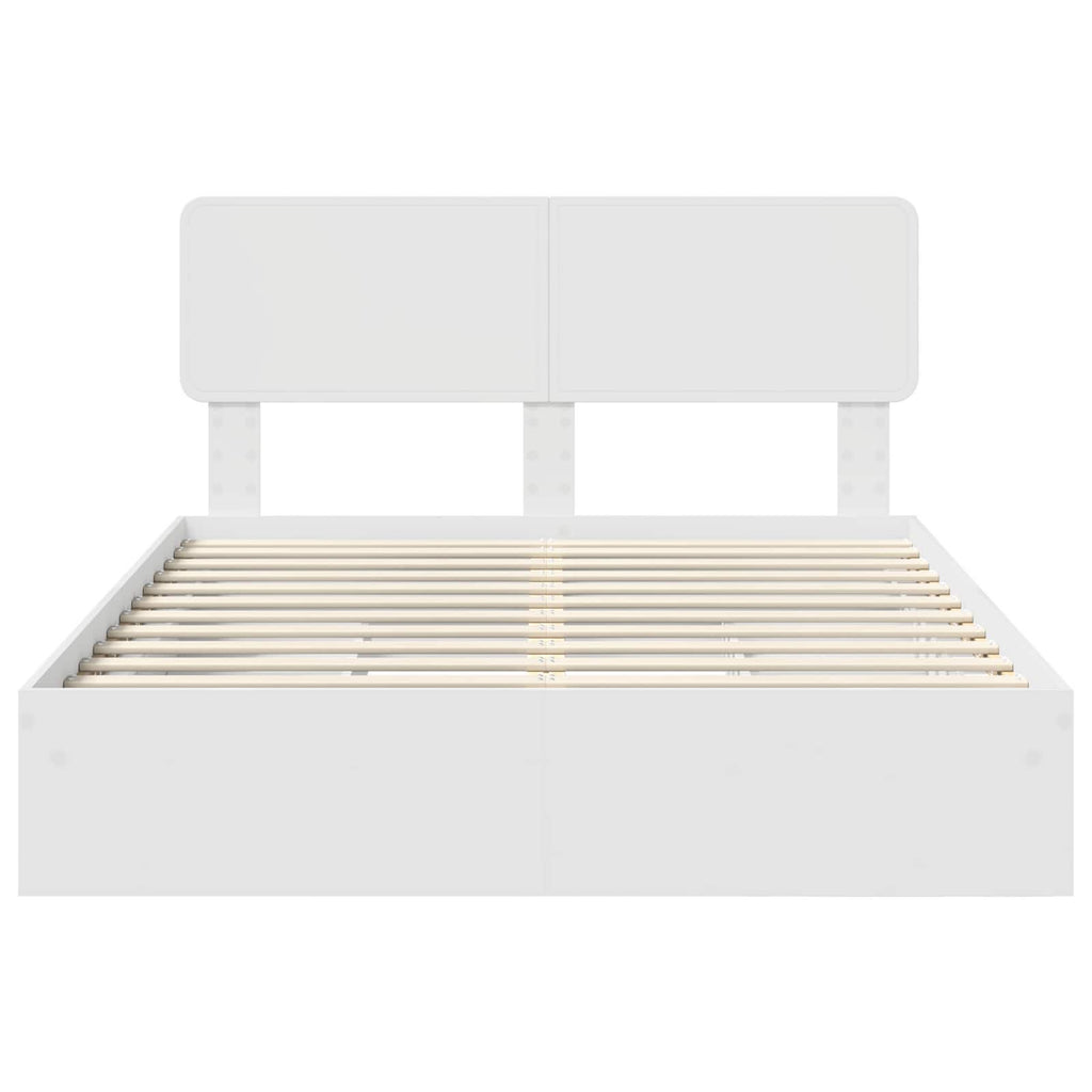 Cama con almacenamiento 140 x 190 cm Madera de ingeniería