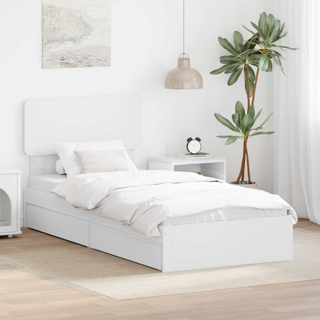 Cama con almacenamiento 90 x 200 cm Madera de ingeniería