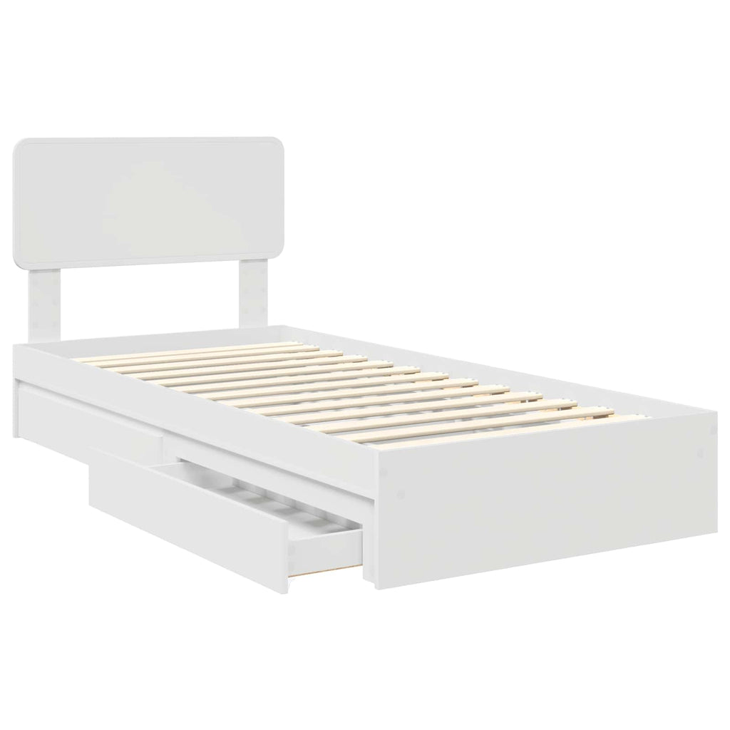 Cama con almacenamiento 90 x 200 cm Madera de ingeniería