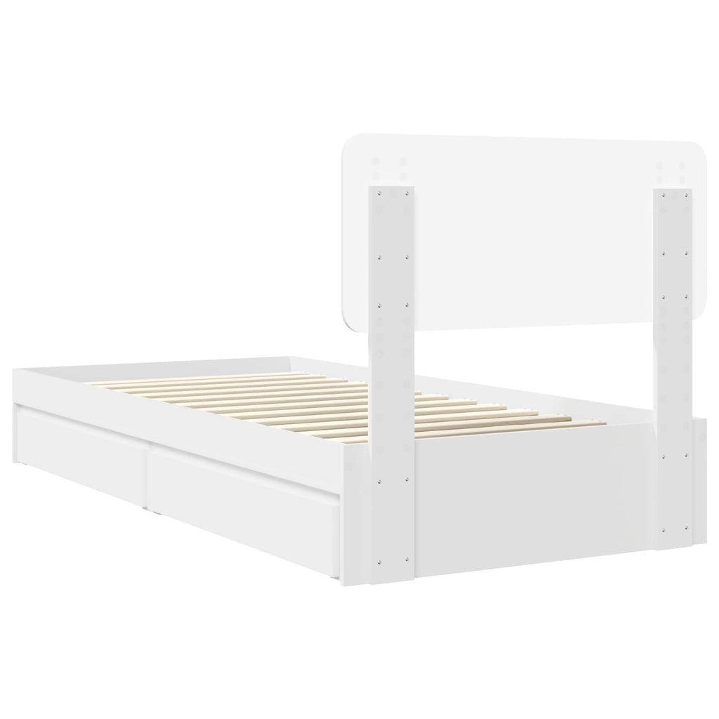 Cama con almacenamiento 90 x 200 cm Madera de ingeniería
