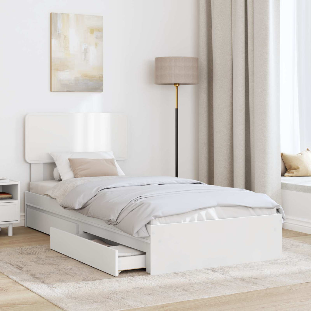 Cama con almacenamiento 75 x 190 cm Madera de ingeniería
