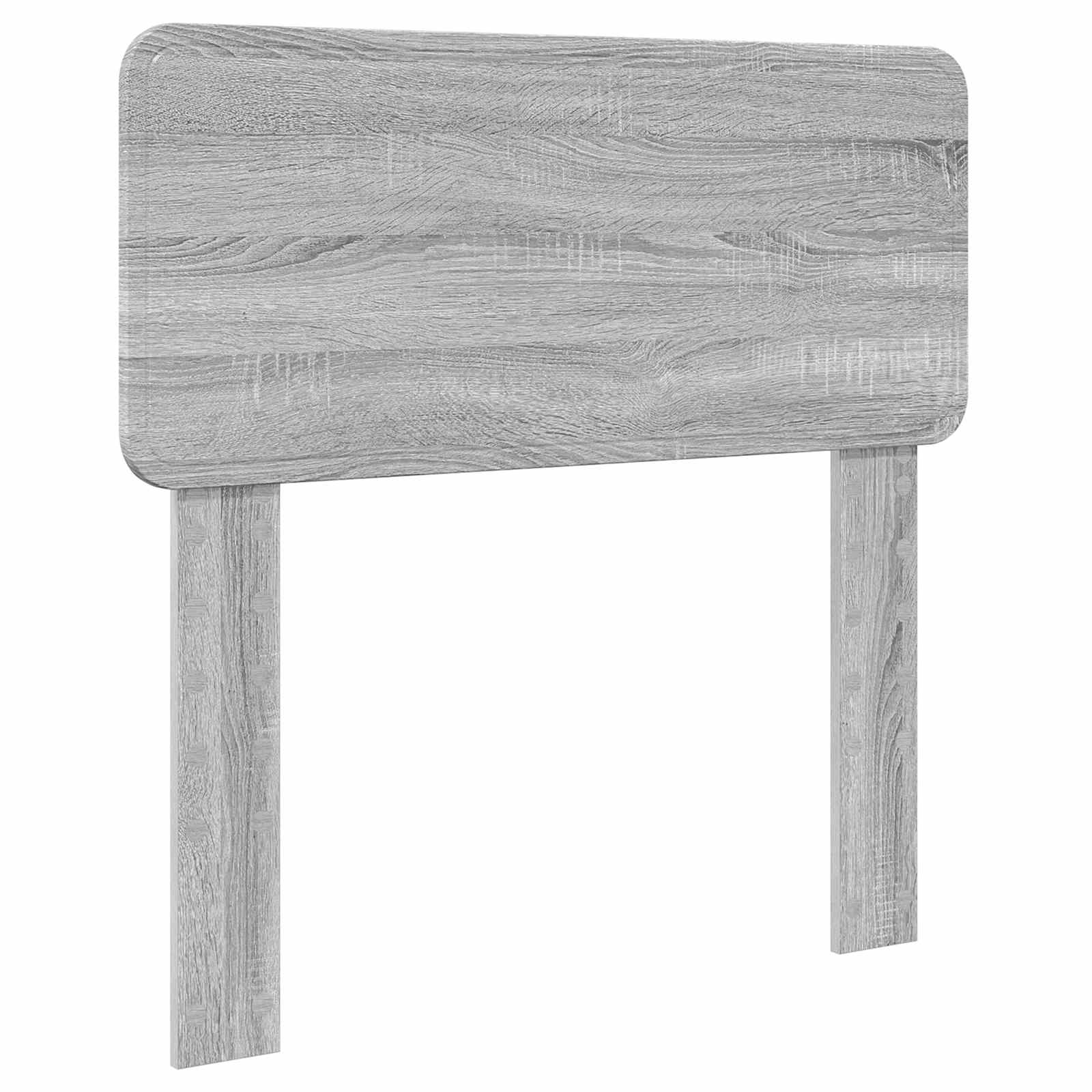 Cama con almacenamiento con cabecera Gris Sonoma 75 x 190 cm