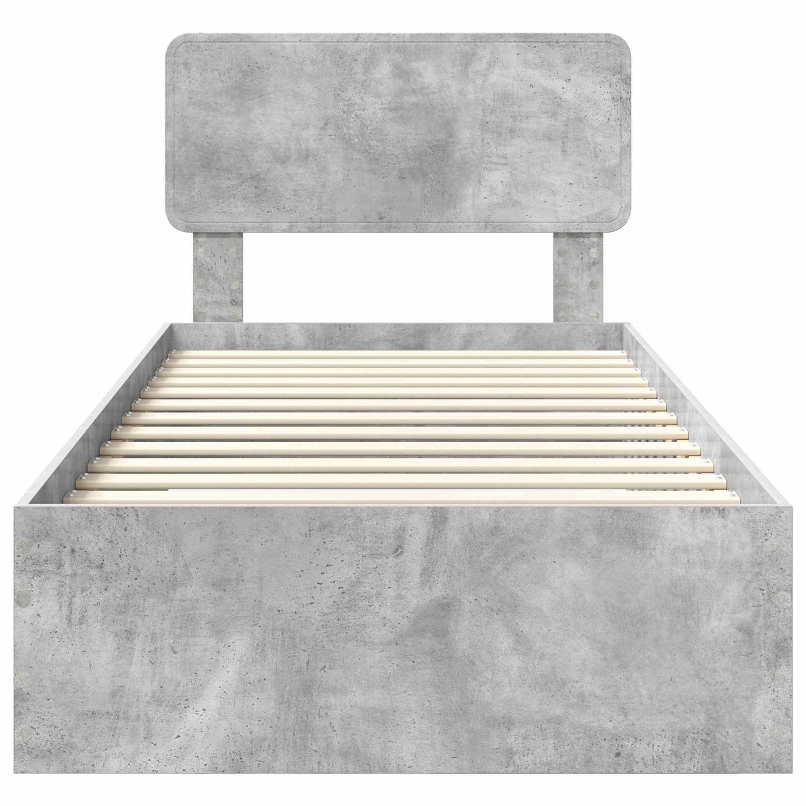 Estructura de cama con cabecera Gris Concreto 100 x 200 cm
