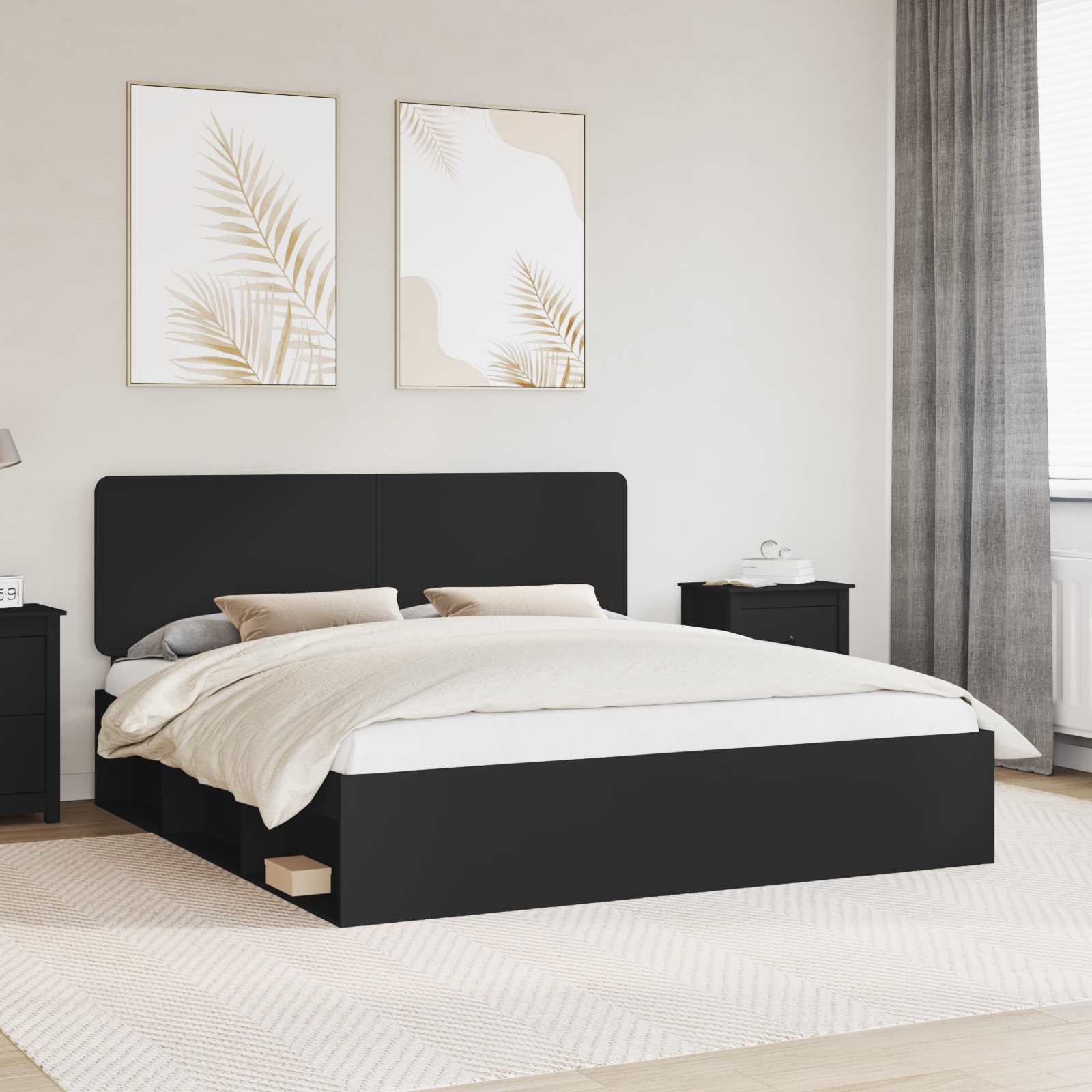 Estrutura de cama 100 x 200 cm Madeira de pinho maciço