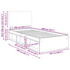 Estructura de cama 100 x 200 cm Madera de pino macizo