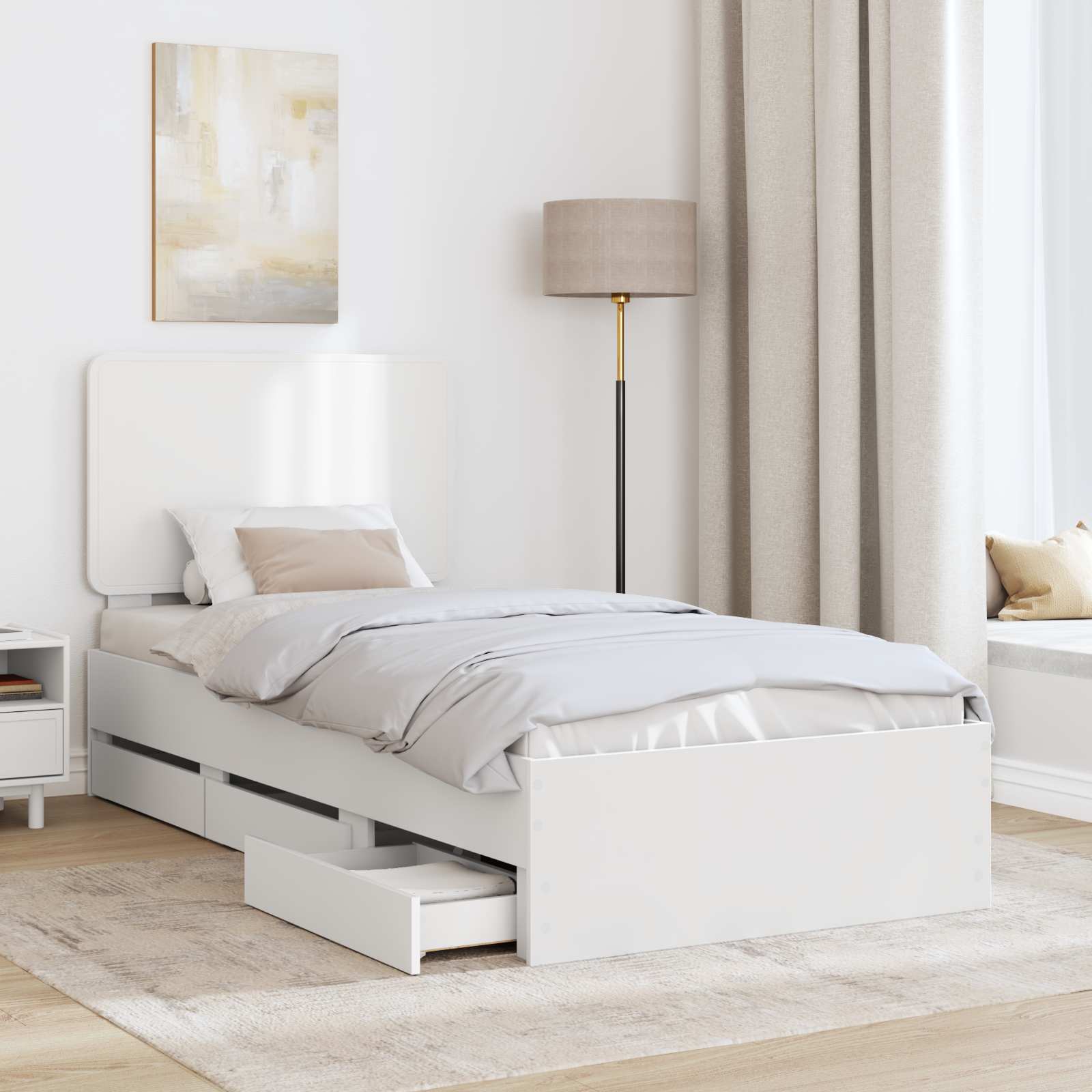 Estructura de cama con cajón 100 x 200 cm Madera Ingenieril