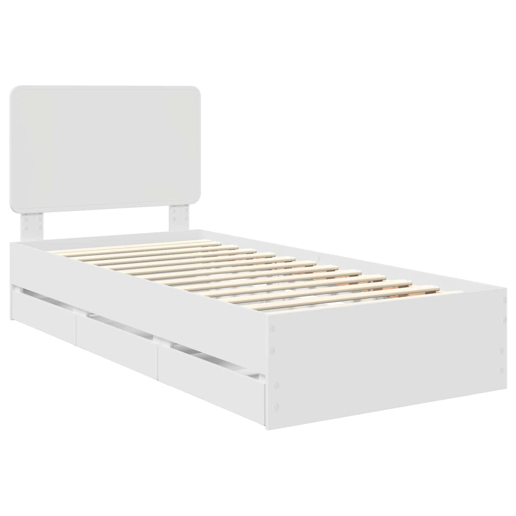 Estructura de cama con cajón 100 x 200 cm Madera Ingenieril