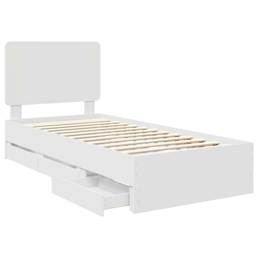 Estructura de cama con cajón 100 x 200 cm Madera Ingenieril