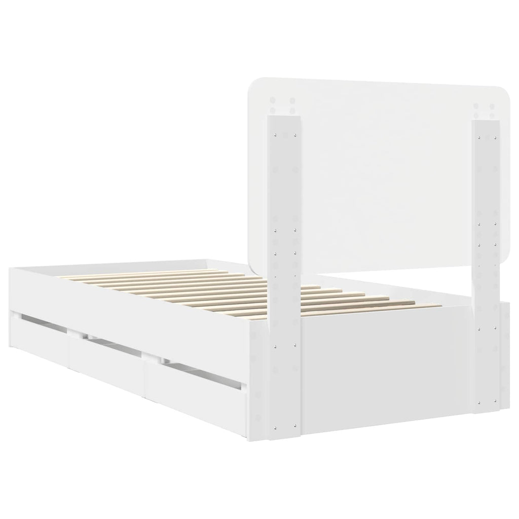 Estructura de cama con cajón 100 x 200 cm Madera Ingenieril