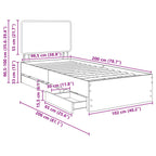 Estructura de cama con cajón 100 x 200 cm Madera Ingenieril
