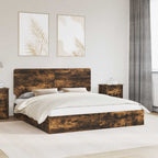 Cama con almacenamiento 140 x 190 cm Madera de ingeniería